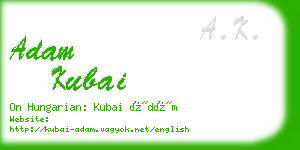 adam kubai business card